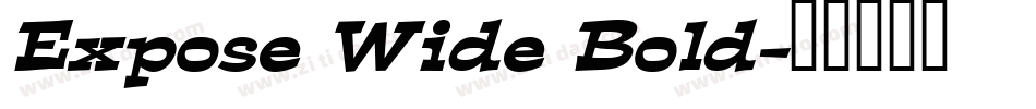 Expose Wide Bold字体转换